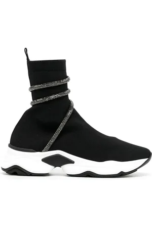 RENE CAOVILLA Wraparound-strap sock sneakers
