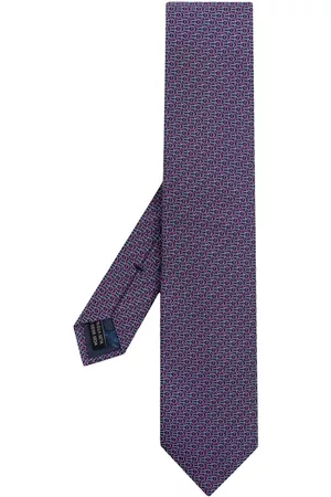 Salvatore Ferragamo Gancini-print silk tie