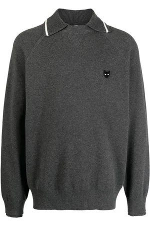 SONGZIO Collar-detail crew-neck jumper