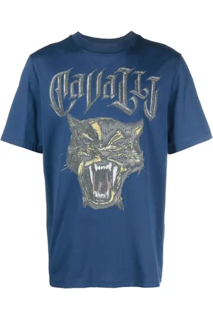 Roberto Cavalli Panther-print cotton T-shirt