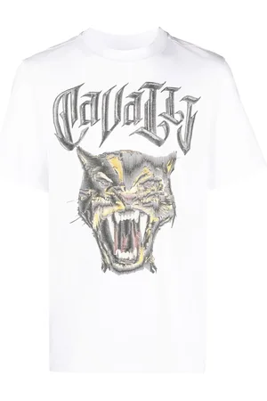 Roberto Cavalli Panther-print short-sleeved T-shirt