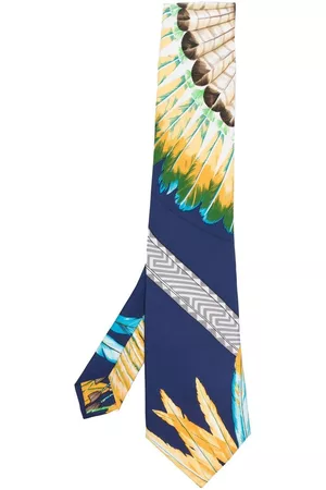 Hermès Men Neckties - 2010s pre-owned feather-print silk tie