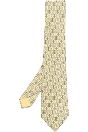 Hermès Men Neckties - 2000s pre-owned horsebit-print silk tie