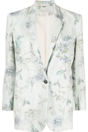 FORTE FORTE Floral-print single-breasted blazer