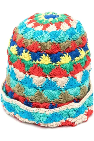 Alanui Men Beanies - Over The Rainbow crochet beanie