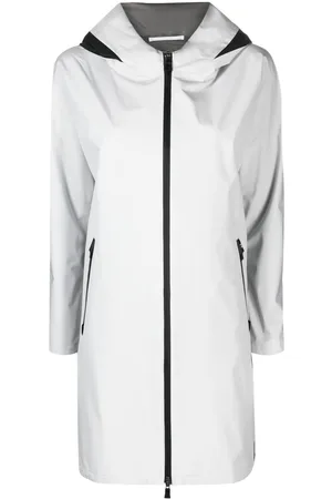 HERNO Hooded zip-fastening coat