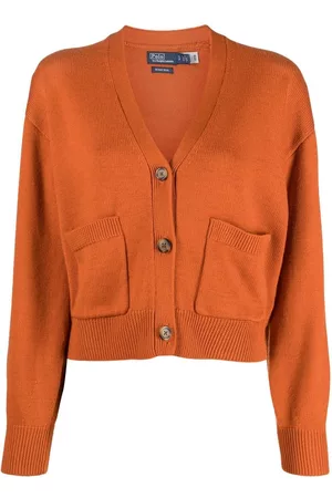 Orange knit outlet cardigan