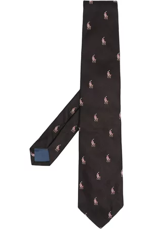 Ralph Lauren Men Bow Ties - Logo embroidered silk tie