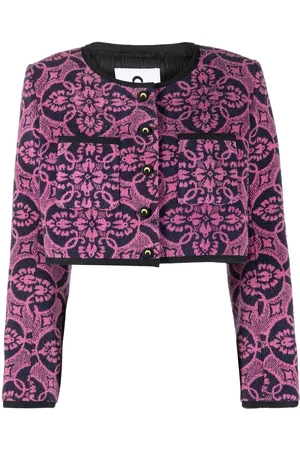 Marine Serre Graphic-print cropped jacket