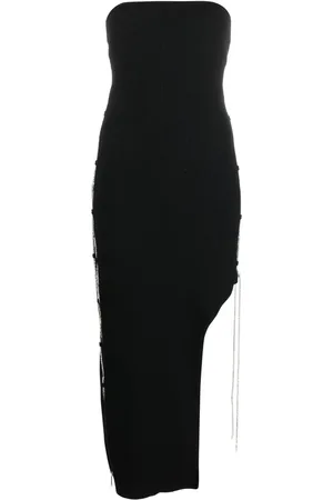 GIUSEPPE DI MORABITO Crystal-chain embellished midi dress