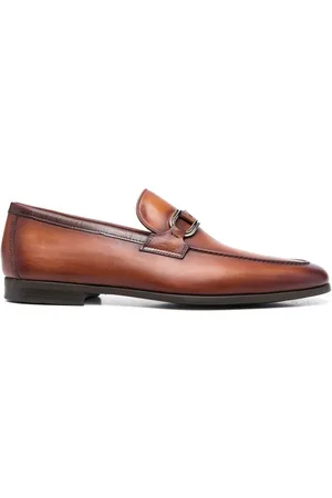 Magnanni Front-strap almond-toe loafers