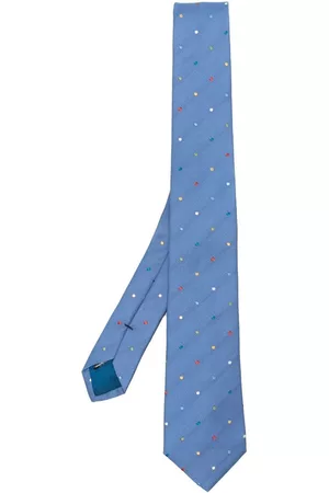 Paul Smith Men Bow Ties - Embroidered dot silk tie