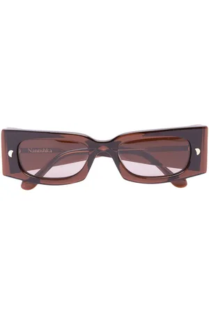 Nanushka Square-frame wide-arm sunglasses