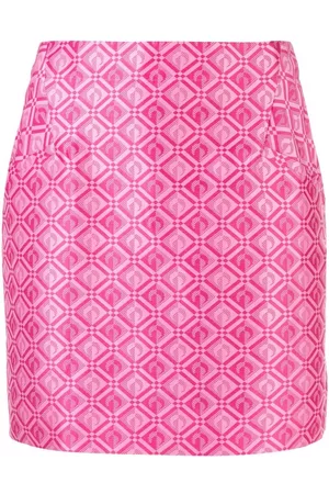 Marine Serre Regenerated Moon Diamant jacquard miniskirt