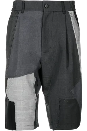 Feng Chen Wang Patchwork knee-length shorts