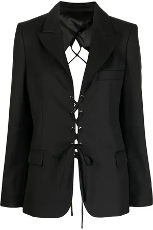 Rokh Laced open back tailored blazer