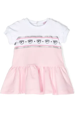 Chiara Ferragni Logo-stripe ruffle dress