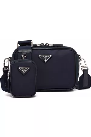 Prada Triangle-logo Brique messenger bag