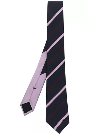 VALENTINO GARAVANI Men Bow Ties - Striped-pattern silk tie