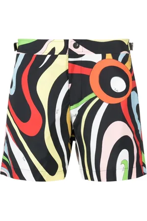 Puccini Marmo-print swim shorts