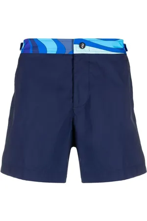 Puccini Marmo-print swim shorts