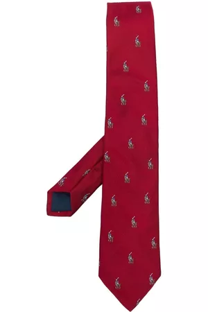 Ralph Lauren Men Bow Ties - Logo-embroidered silk tie