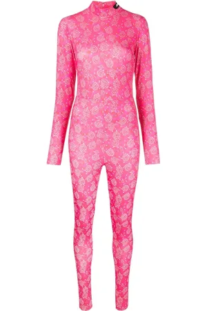 ROTATE Floral-print jersey jumpsuit