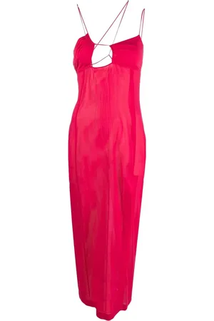 Nensi Dojaka Long asymmetric-neck dress