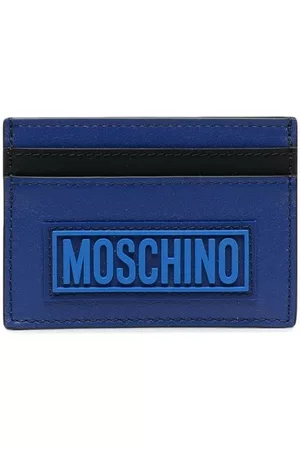 Moschino Men Wallets - Embossed-logo leather cardholder
