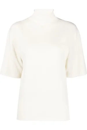 Jil Sander Short-sleeved roll-neck knitted top