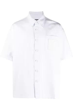 RAF SIMONS Logo-patch short-sleeve shirt