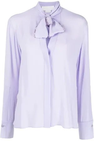 GENNY Tie-fastening embellished blouse