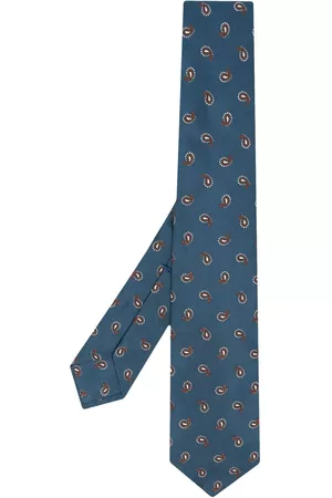 BARBA Paisley-print silk tie