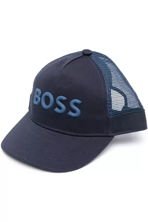 HUGO BOSS Boys Caps - Logo-print mesh cap