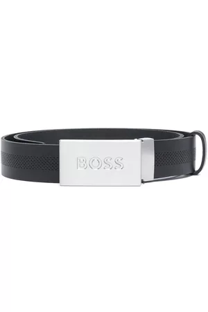 HUGO BOSS Belts - Logo-engraved flat-buckle belt