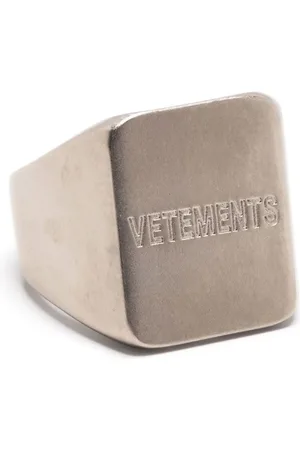 Vetements Logo square signet ring