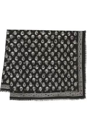 Alexander McQueen Men Scarves - Wool skull-print scarf