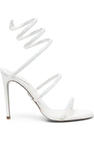 RENE CAOVILLA Crystal-embellished leather sandals