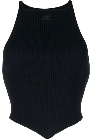 Courrèges Pointy rib-knit tank top