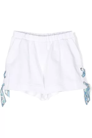 PUCCI Junior Lace-up detail cotton shorts