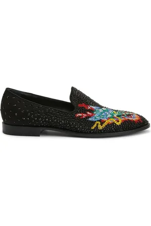 Giuseppe Zanotti Rhinestone-embellished dragon-motif loafers