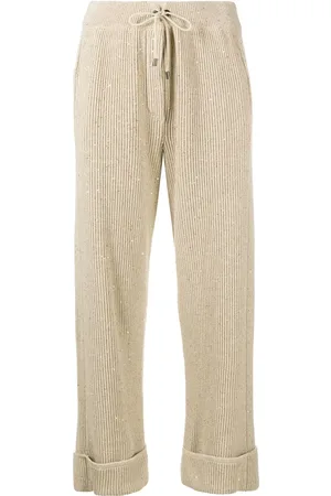 Brunello Cucinelli Dazzling rib-knit trousers