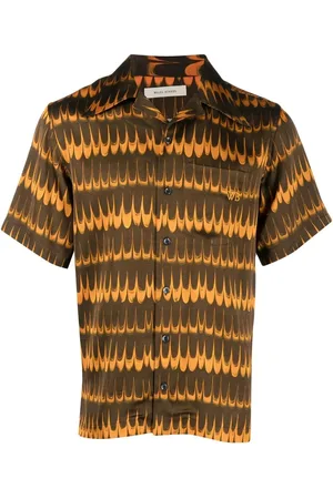 WALES BONNER Geometric-print short-sleeve shirt