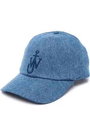 J.W.Anderson Women Caps - Denim logo-embroidered baseball cap