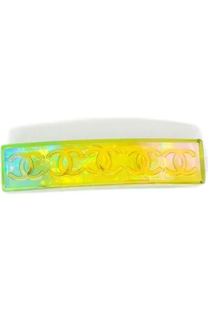 CHANEL 1997 CC iridescent hair slide