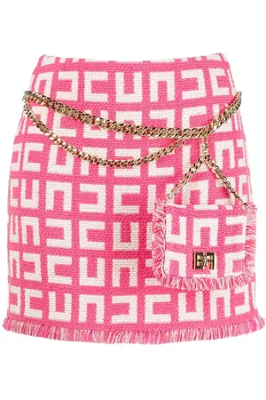 Elisabetta Franchi Monogram-jacquard tweed miniskirt