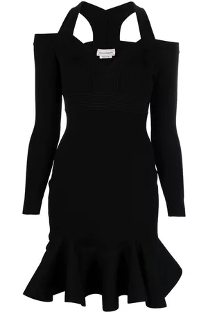 Alexander McQueen V-neck knitted mini dress