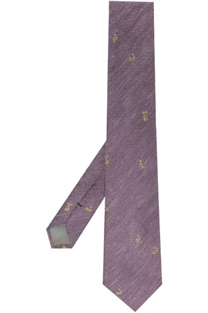 Paul Smith Men Bow Ties - Silk embroidered-motif tie