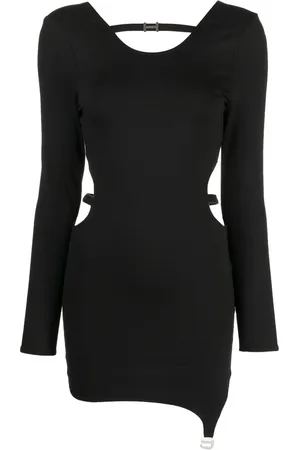 HELIOT EMIL Logo-detail long-sleeve mini dress