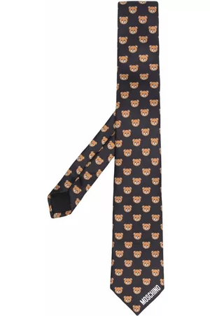 Moschino Men Bow Ties - Teddy Bear motif tie